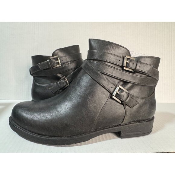 NWB Yuu Calissa Ladies Black Ankle Boots, 9W - Picture 1 of 5